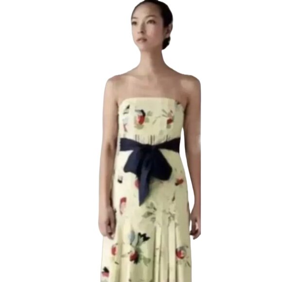Anthropologie Dresses & Skirts - NWT Maeve Anthropologie Floral Strapless Mini Dress Yellow Sz 4